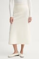 Vlnená sukňa Calvin Klein vlna béžová LV144E366G
