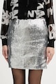 Dkny spódnica z elastanem srebrny DJ6K9602