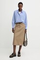 Marc O'Polo spódnica z dodatkiem lyocellu 600001920065 beżowy SS26