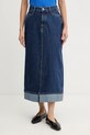 Marc O'Polo spódnica jeansowa bawełna granatowy 5000007883