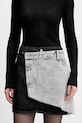 Karl Lagerfeld Jeans fustă jeans uni negru B1W12015