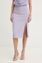 Elisabetta Franchi spódnica z rozcięciem fioletowy GO16861E2