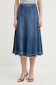 Liu Jo юбка из хлопка голубой UA6085.D0275