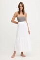Melissa Odabash spódnica plażowa z dodatkiem lnu MO.MONROE biały SS26