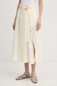 Twinset spódnica z rozcięciem żółty 261TP2533
