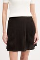 Lacoste plisovaná sukně s viskózou hnědá JF9865