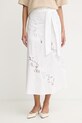 Twinset φούστα βαμβακερή λευκό 261TT2030