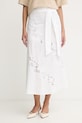 Twinset φούστα βαμβακερή λευκό 261TT2030
