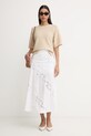 Twinset φούστα βαμβακερή 261TT2030 λευκό SS26