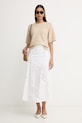 Twinset φούστα βαμβακερή 261TT2030 λευκό SS26