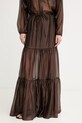 Twinset suknja s lyocellom smeđa 261TF2043