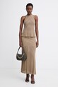 Twinset spódnica z lnem 261TT3211 beżowy SS26
