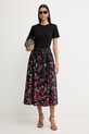 Twinset spódnica bawełniana 261TT2594 czarny SS26
