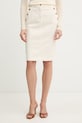 Luisa Spagnoli spódnica jeansowa Targhetta z elastanem beżowy 542974