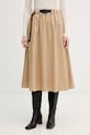 United Colors of Benetton spódnica bawełniana beżowy 4Z0SD005M
