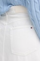 Tommy Hilfiger spódnica z rozcięciem jeansowa WW0WW48607 biały
