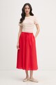 Tommy Hilfiger spódnica lniana WW0WW50753 czerwony SS26