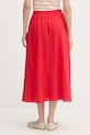 Odzież Tommy Hilfiger spódnica lniana WW0WW50753 czerwony