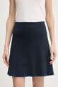Tommy Hilfiger spódnica z bawełną granatowy WW0WW50725
