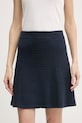 Tommy Hilfiger spódnica z bawełną granatowy WW0WW50725
