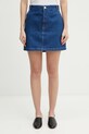 Maison Kitsuné spódnica jeansowa niebieski QW01501WD4023