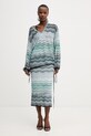 Missoni spódnica DS26SH0S.BK01H9 zielony SS26