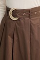 Gaudi spódnica bawełniana brązowy 611FD75002