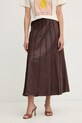 BOSS spódnica skórzana Sevara brązowy 50556237