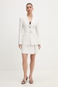 HUGO spódnica plisowana z wiskozy Riberi 50559171 biały SS26