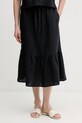 Dkny spódnica lniana casual czarny P5JBCD87
