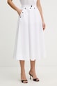 Karl Lagerfeld fustă bumbac alb B2W12004