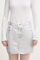 Karl Lagerfeld Jeans spódnica bawełniana srebrny B2W12024