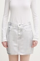 Karl Lagerfeld Jeans spódnica bawełniana srebrny B2W12024