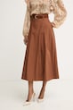 Morgan spódnica z bawełną brązowy JAROCE
