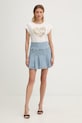 Morgan spódnica plisowana jeansowa JTALA niebieski SS26