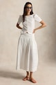 Odzież Polo Ralph Lauren spódnica bawełniana 211A12942 biały
