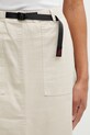 Gramicci LONG BAKER SKIRT spódnica z rozcięciem bawełniana beżowy G3SW.SK069.