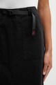 Gramicci LONG BAKER SKIRT spódnica z rozcięciem bawełniana czarny G3SW.SK069.