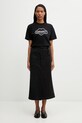 Gramicci LONG BAKER SKIRT spódnica z rozcięciem bawełniana G3SW.SK069. czarny