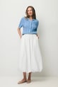 BIZUU спідниця з бавовною NUBE білий NUBE.KREMOWY