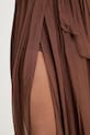 Haveone spódnica z dodatkiem jedwabiu brązowy GCH.Q004