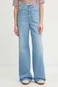 Weekend Max Mara jeansy wide leg damskie LATINO niebieski 2615181012600