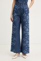 Pinko jeansy wide leg damskie niebieski 105787.A342