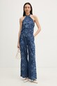 Pinko jeansy wide leg damskie 105787.A342 niebieski SS26