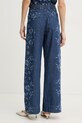 Odzież Pinko jeansy wide leg damskie 105787.A342 niebieski