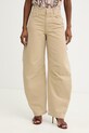 Patrizia Pepe jeansy relaxed fit damskie beżowy 8P0791.D135