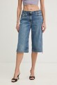 Elisabetta Franchi bermudy damskie jeansowe niebieski PJ18I61E2
