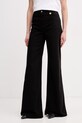 Elisabetta Franchi Jeansy wide leg damskie czarny PJ23N61E2