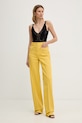 Elisabetta Franchi jeansy straight damskie PJ25D61E2 żółty SS26