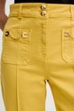 Elisabetta Franchi jeansy straight damskie żółty PJ25D61E2